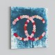 Chanel Flowers Blue Abstract Wall Art Print Chanel Flowers Blue Abstract Wall Art Print