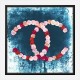 Chanel Flowers Blue Abstract Wall Art Print Chanel Flowers Blue Abstract Wall Art Print