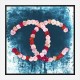Chanel Flowers Blue Abstract Wall Art Print Chanel Flowers Blue Abstract Wall Art Print
