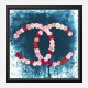Chanel Flowers Blue Abstract Wall Art Print Chanel Flowers Blue Abstract Wall Art Print