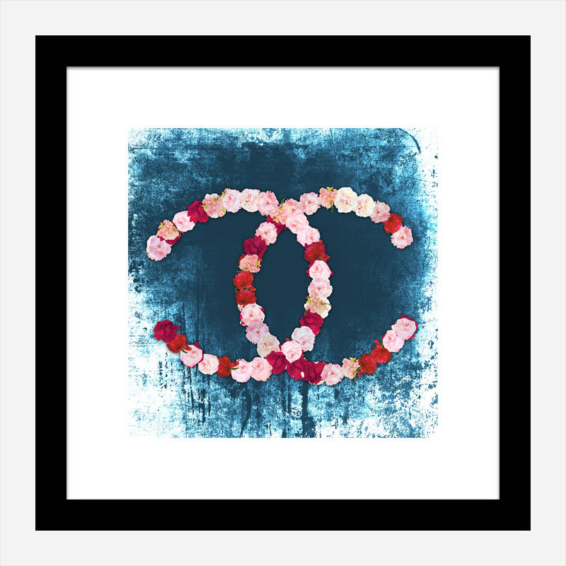 Chanel Flowers Blue Abstract Wall Art Print Chanel Flowers Blue Abstract Wall Art Print