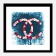 Chanel Flowers Blue Abstract Wall Art Print Chanel Flowers Blue Abstract Wall Art Print