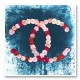 Chanel Flowers Blue Abstract Wall Art Print Chanel Flowers Blue Abstract Wall Art Print