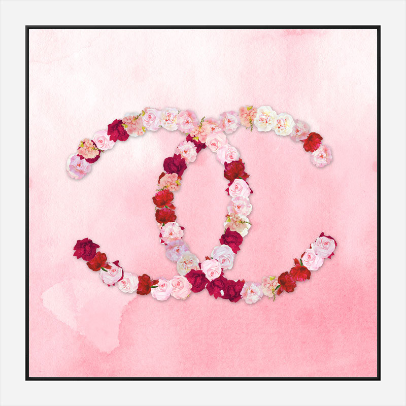 Chanel Flowers Pink Watercolor Wall Art Print Chanel Flowers Pink Watercolor Wall Art Print