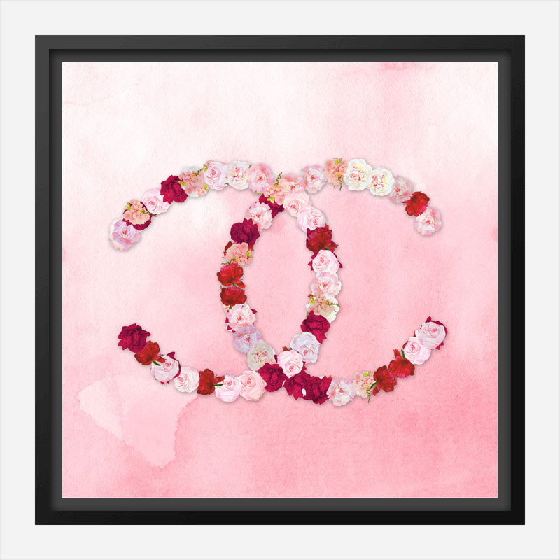 Chanel Flowers Pink Watercolor Wall Art Print Chanel Flowers Pink Watercolor Wall Art Print