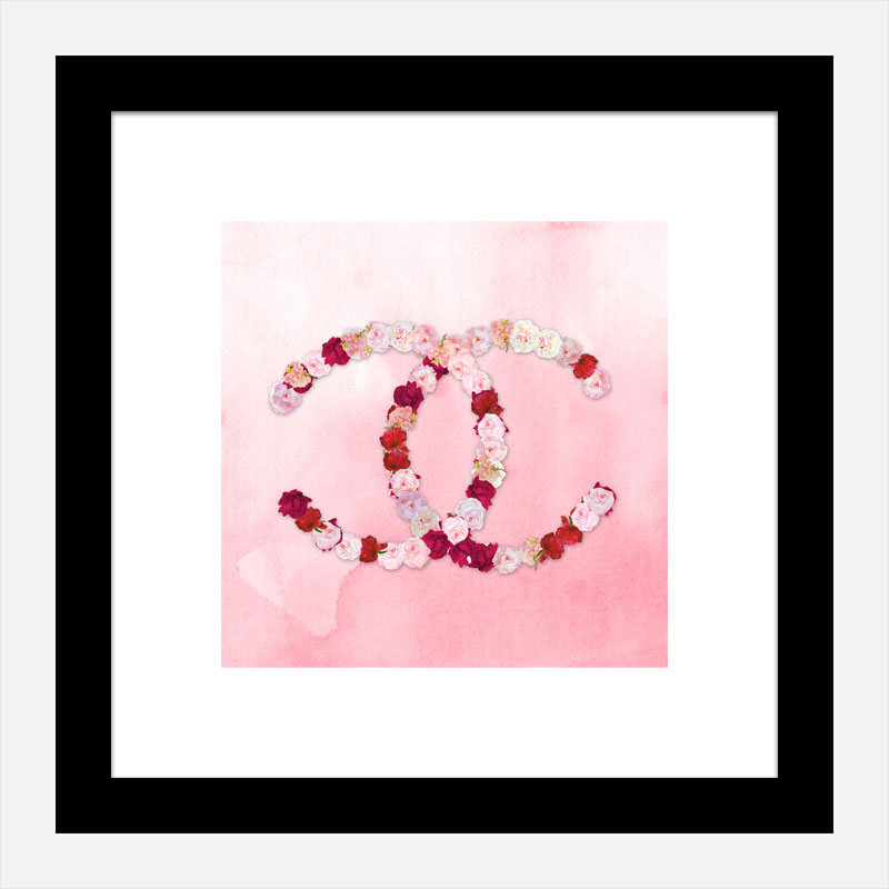 Chanel Flowers Pink Watercolor Wall Art Print Chanel Flowers Pink Watercolor Wall Art Print