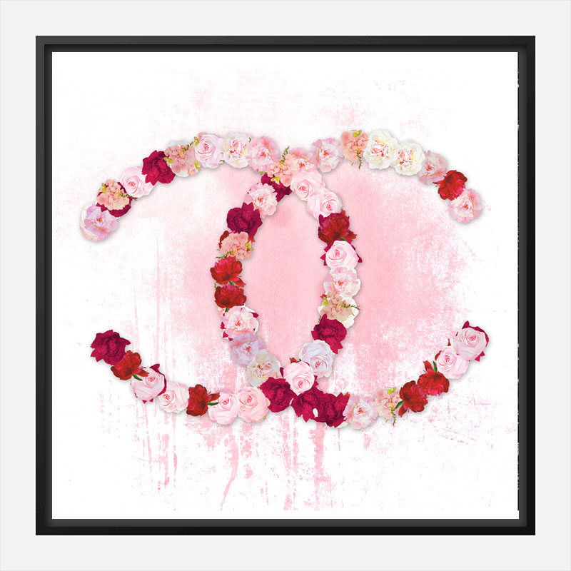 Chanel Flowers Pink Abstract Wall Art Print Chanel Flowers Pink Abstract Wall Art Print