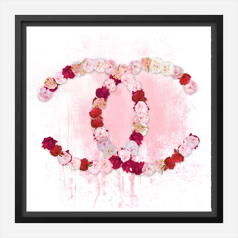 Chanel Flowers Pink Abstract Wall Art Print Chanel Flowers Pink Abstract Wall Art Print