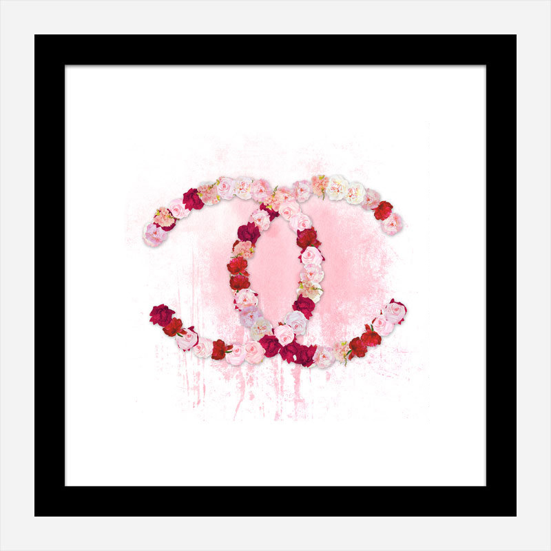 Chanel Flowers Pink Abstract Wall Art Print Chanel Flowers Pink Abstract Wall Art Print