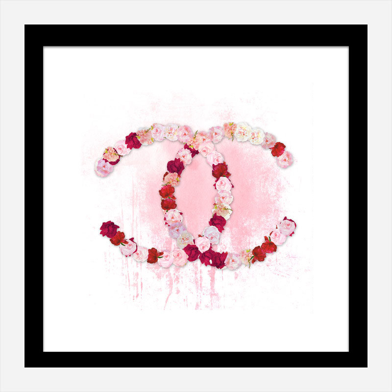 Chanel Flowers Pink Abstract Wall Art Print Chanel Flowers Pink Abstract Wall Art Print