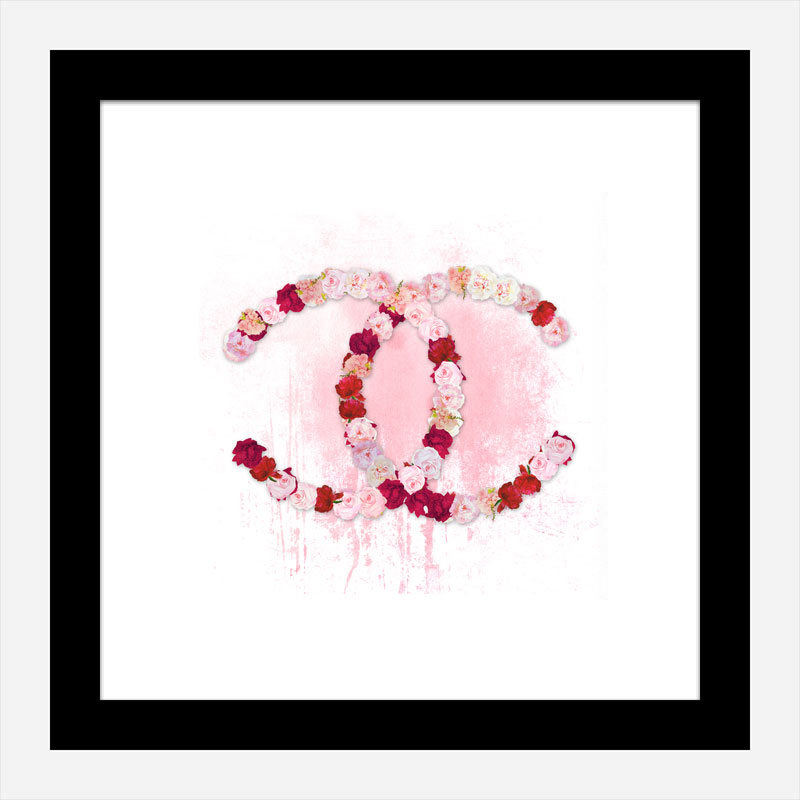 Chanel Flowers Pink Abstract Wall Art Print Chanel Flowers Pink Abstract Wall Art Print