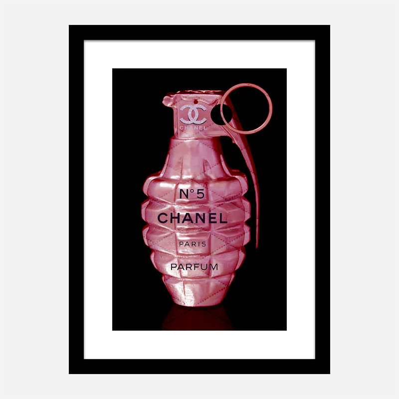 Grey Chanel No.5 Wall Art - BIG Wall Décor