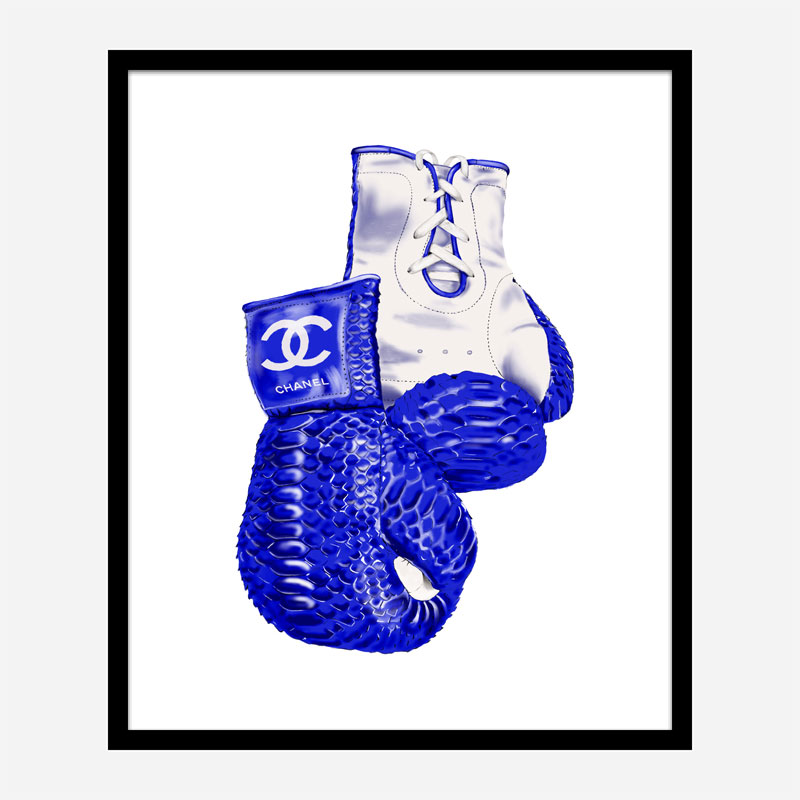 Chanel Blue Boxing Gloves Art Print Chanel Blue Boxing Gloves Art Print