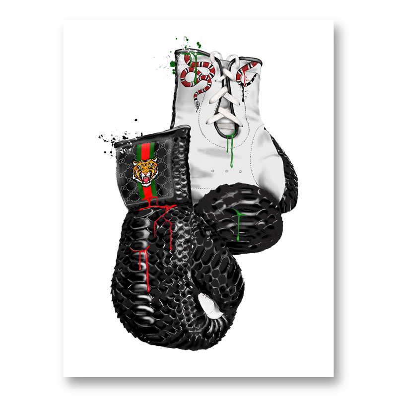 Gucci Tiger Boxing Gloves Art Print Gucci Tiger Boxing Gloves Art Print