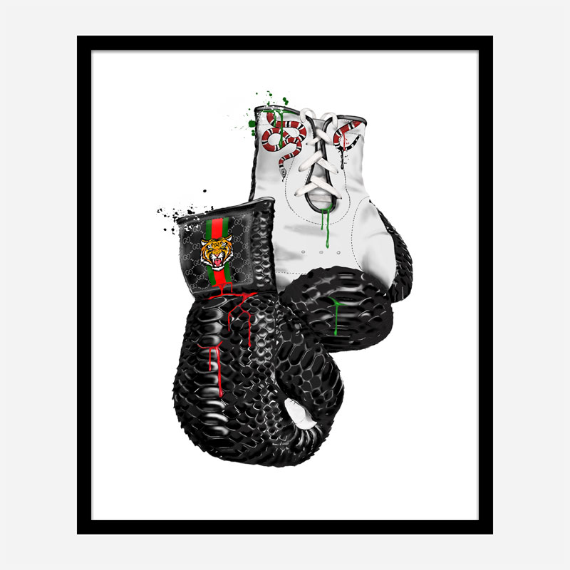 Gucci Tiger Boxing Gloves Art Print Gucci Tiger Boxing Gloves Art Print