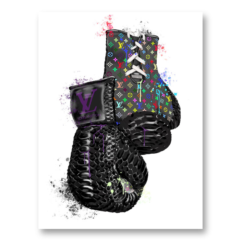 LV Multicolor Boxing Gloves Art Print LV Multicolor Boxing Gloves Art Print