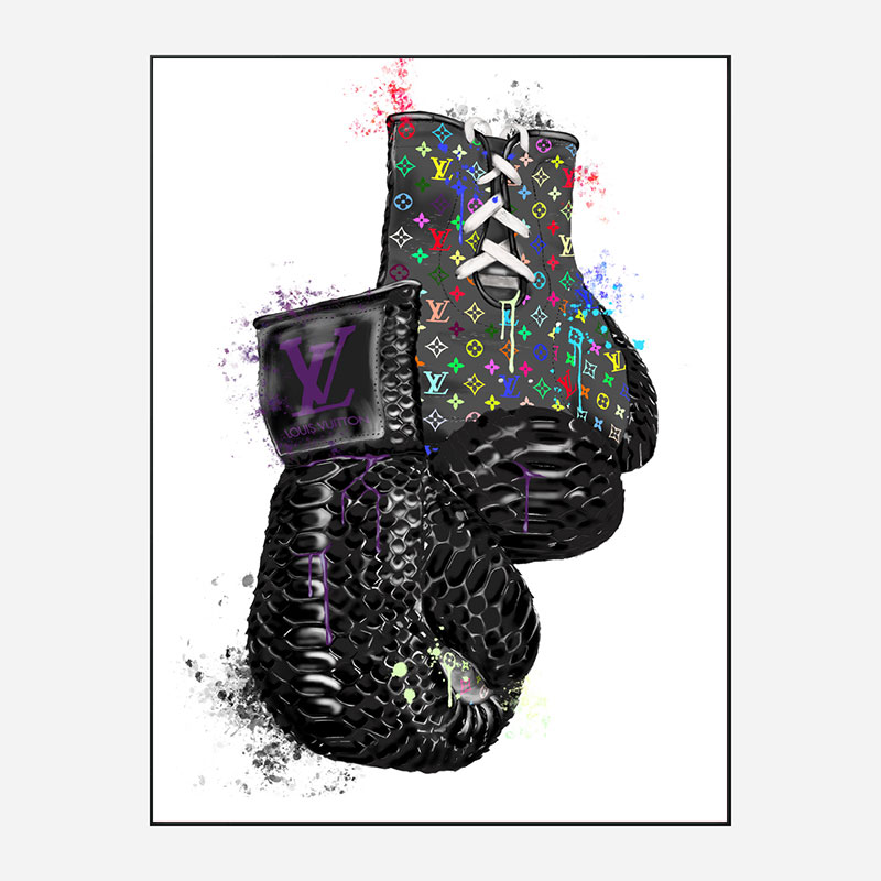 LV Multicolor Boxing Gloves Art Print LV Multicolor Boxing Gloves Art Print