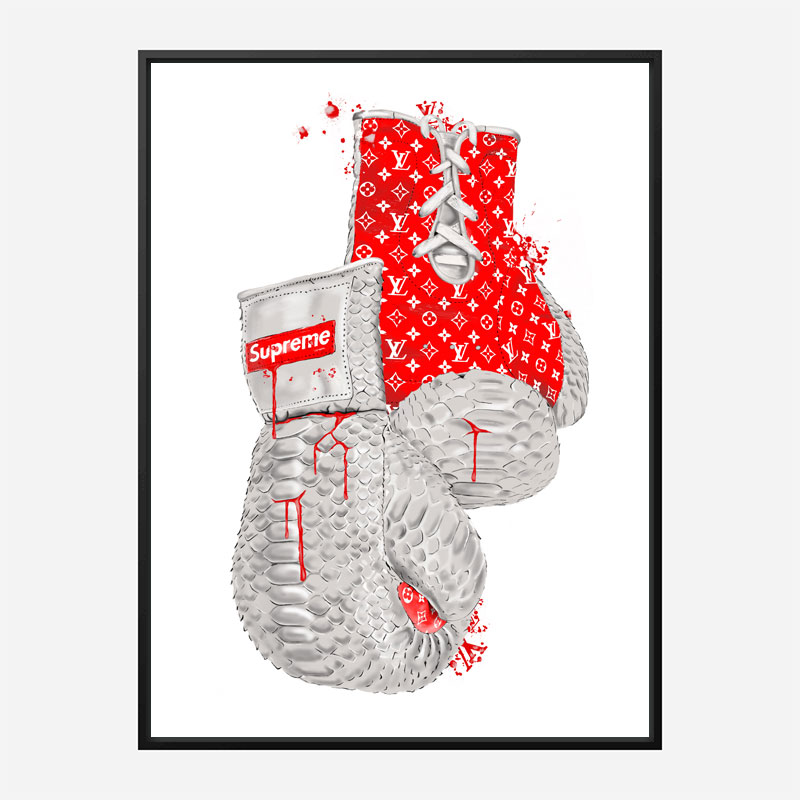 Supreme Red Boxing Gloves Art Print Supreme Red Boxing Gloves Art Print