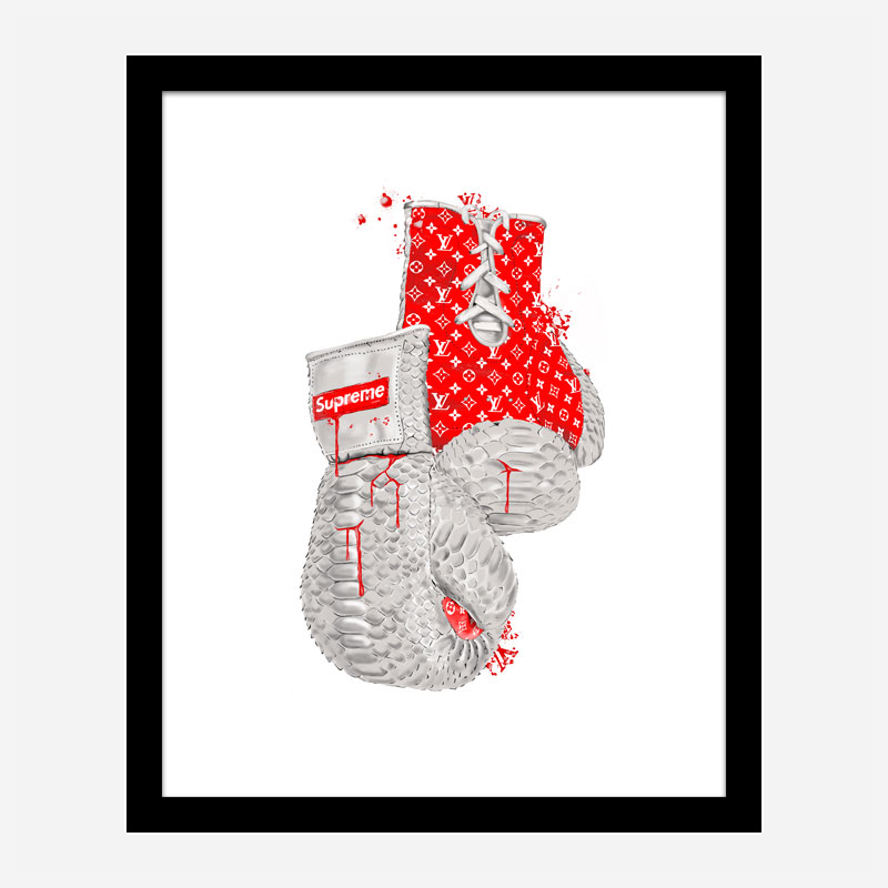 Supreme Red Boxing Gloves Art Print Supreme Red Boxing Gloves Art Print