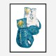 Versace Eros Blue Boxing Gloves Art Print