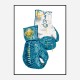Versace Eros Blue Boxing Gloves Art Print Versace Eros Blue Boxing Gloves Art Print