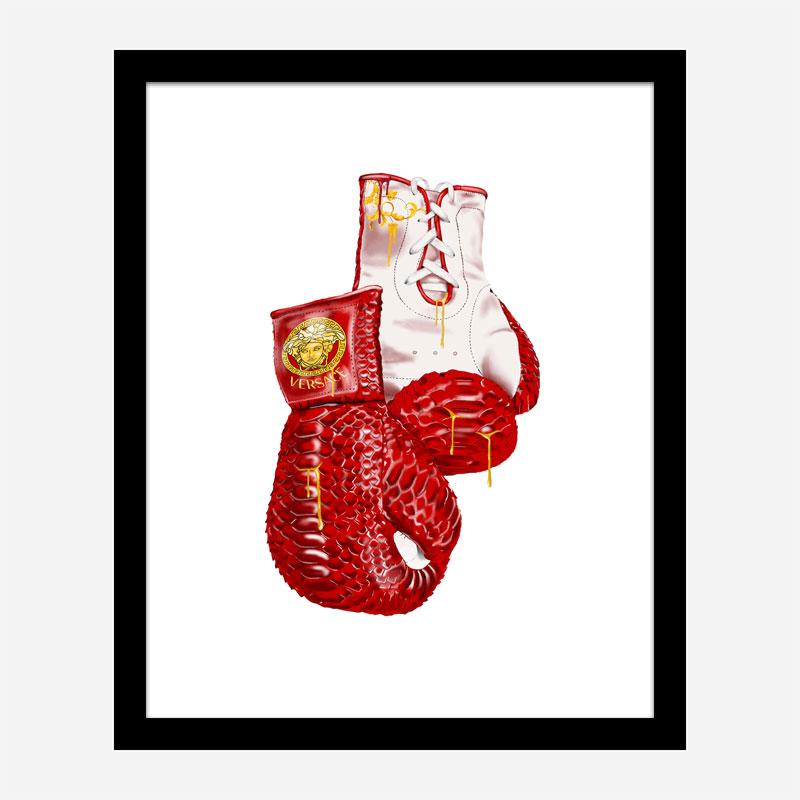 Versace Red Boxing Gloves Art Print Versace Red Boxing Gloves Art Print