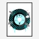 Baby Blue LV Record Art Print Baby Blue LV Record Art Print