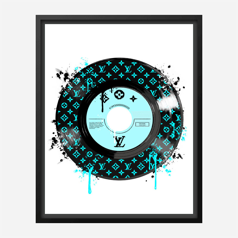 Baby Blue LV Record Art Print Baby Blue LV Record Art Print