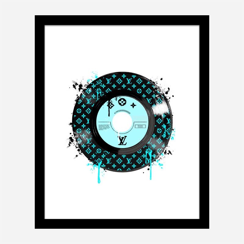 Baby Blue LV Record Art Print Baby Blue LV Record Art Print