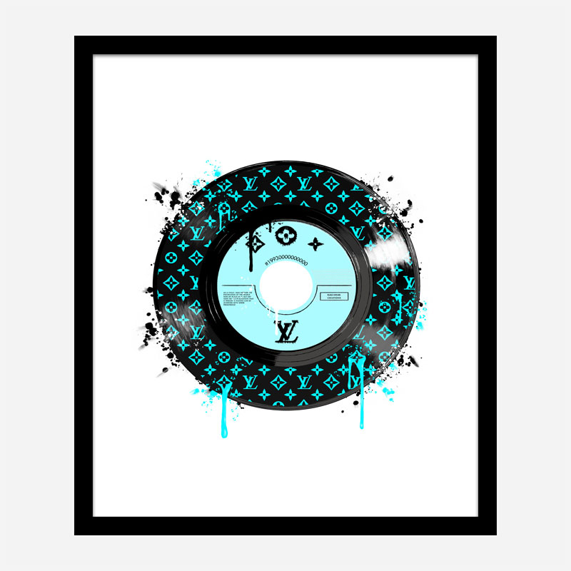Baby Blue LV Record Art Print Baby Blue LV Record Art Print