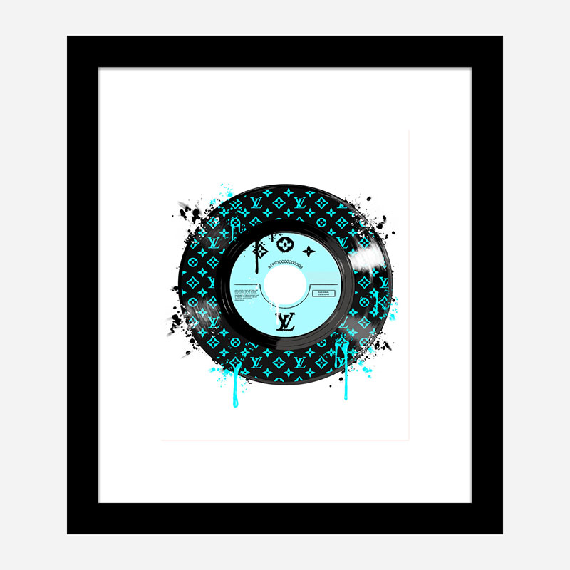 Baby Blue LV Record Art Print Baby Blue LV Record Art Print