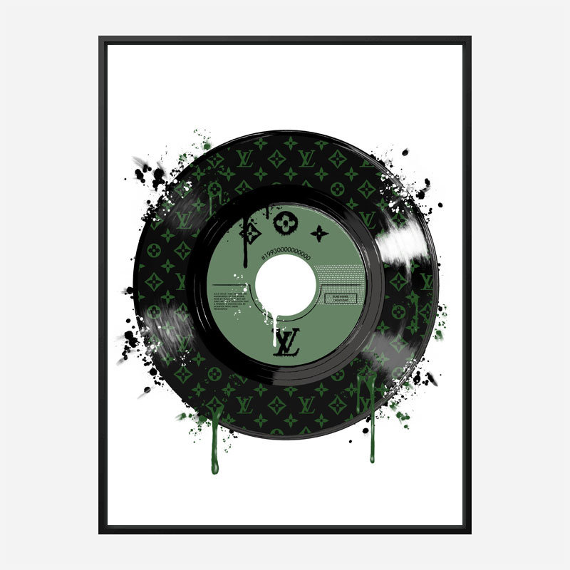 Green LV Record Art Print Green LV Record Art Print