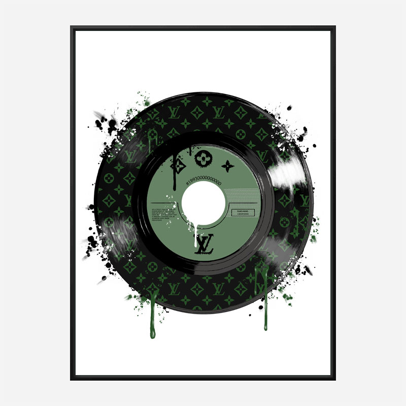 Green LV Record Art Print Green LV Record Art Print