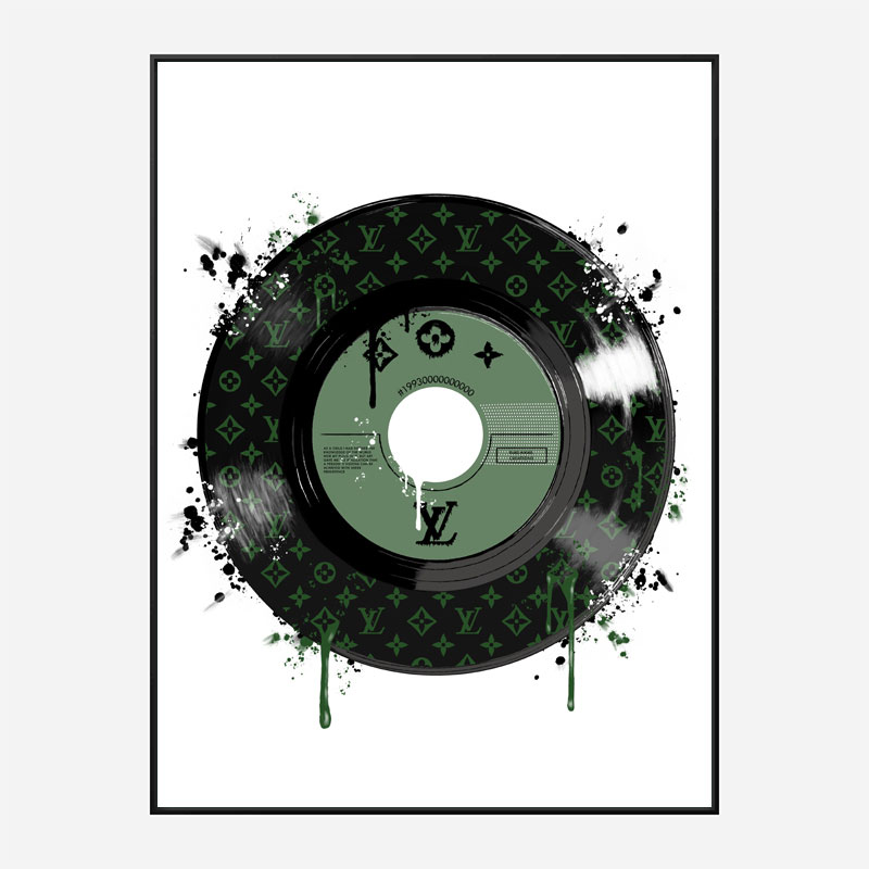 Green LV Record Art Print Green LV Record Art Print