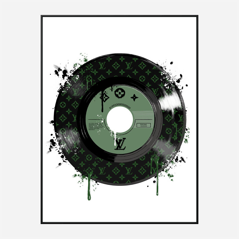 Green LV Record Art Print Green LV Record Art Print