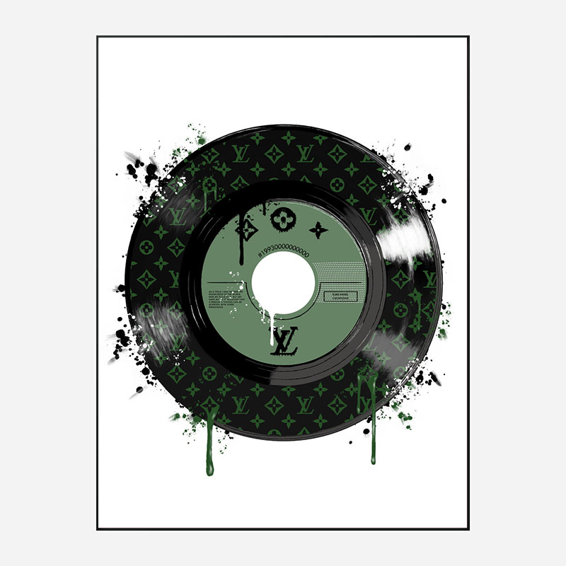 Green LV Record Art Print Green LV Record Art Print