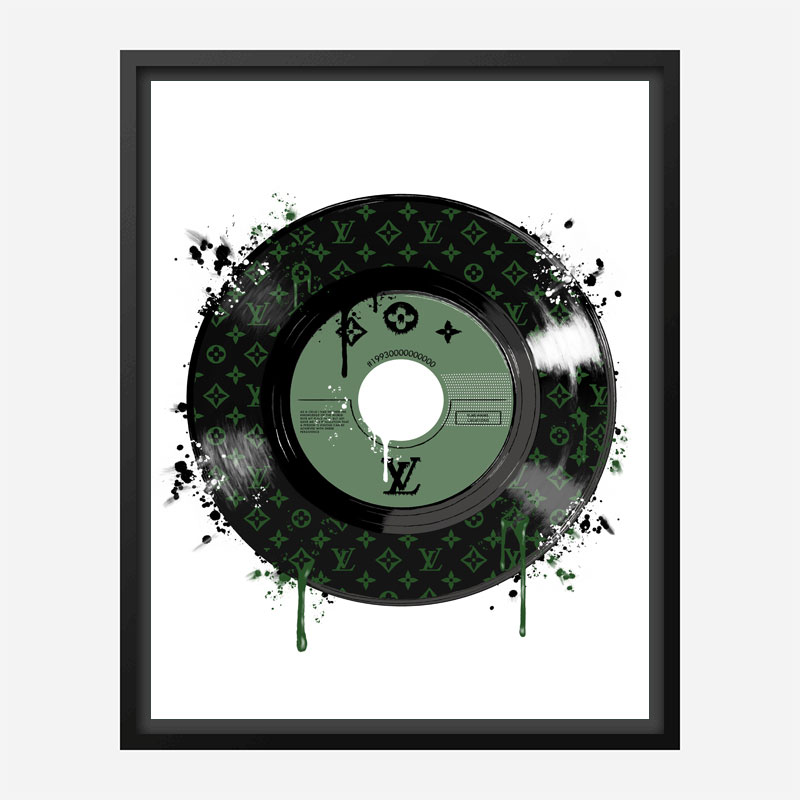 Green LV Record Art Print Green LV Record Art Print