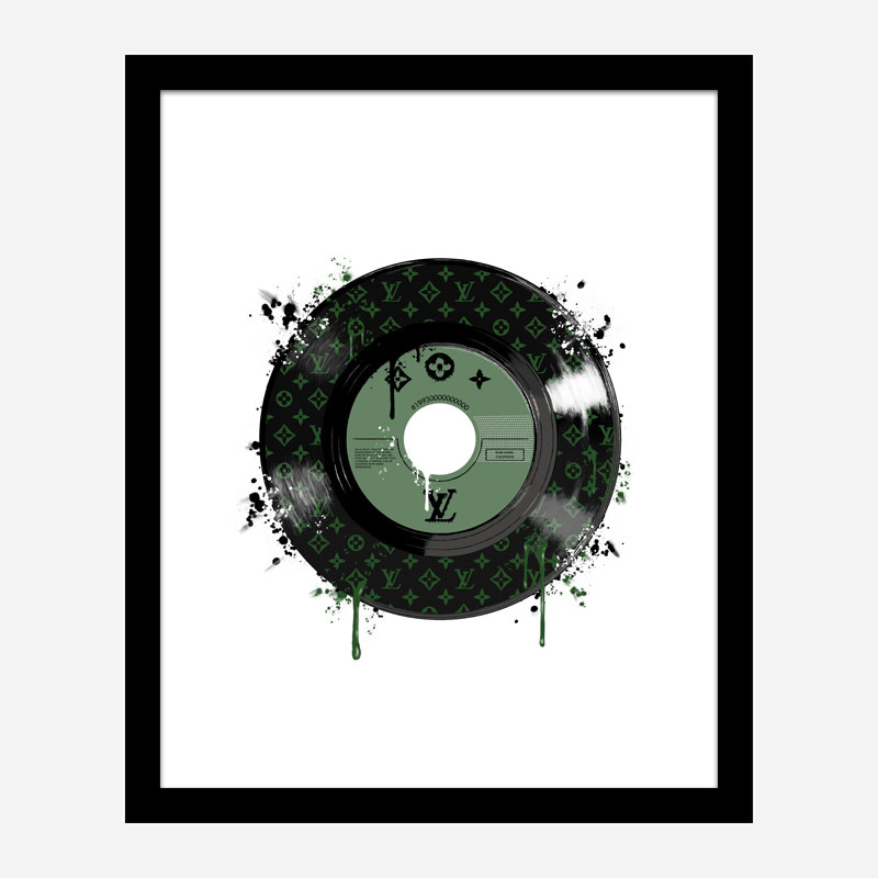 Green LV Record Art Print Green LV Record Art Print