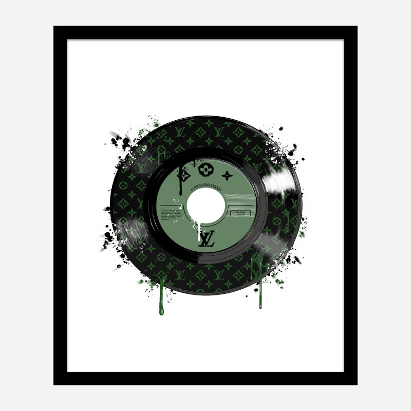 Green LV Record Art Print Green LV Record Art Print