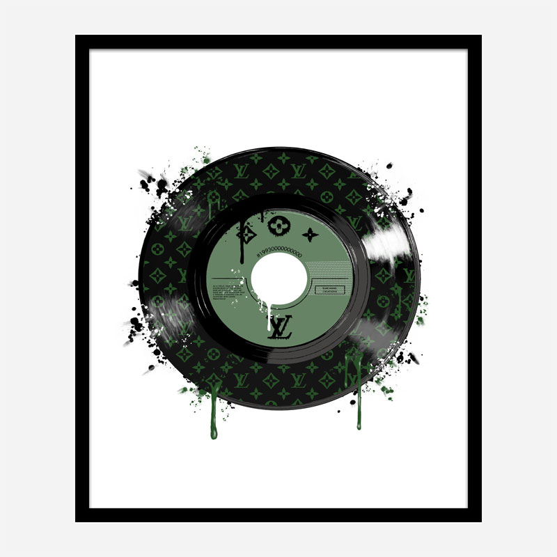 Green LV Record Art Print Green LV Record Art Print