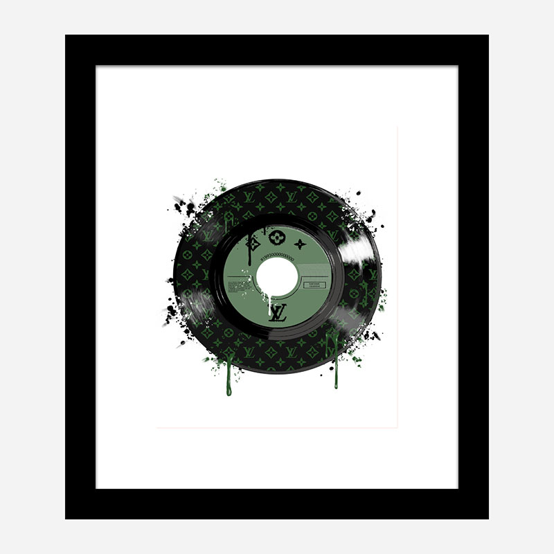 Green LV Record Art Print