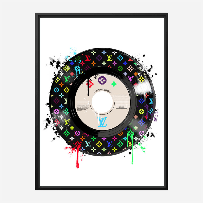 Multicolor LV Record Art Print
