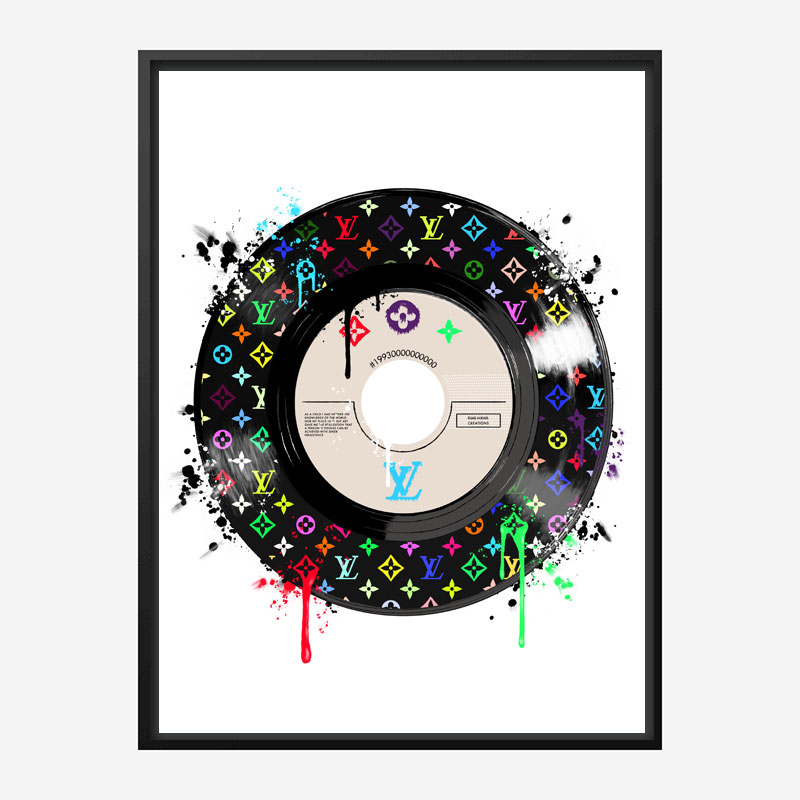 Multicolor LV Record Art Print Multicolor LV Record Art Print
