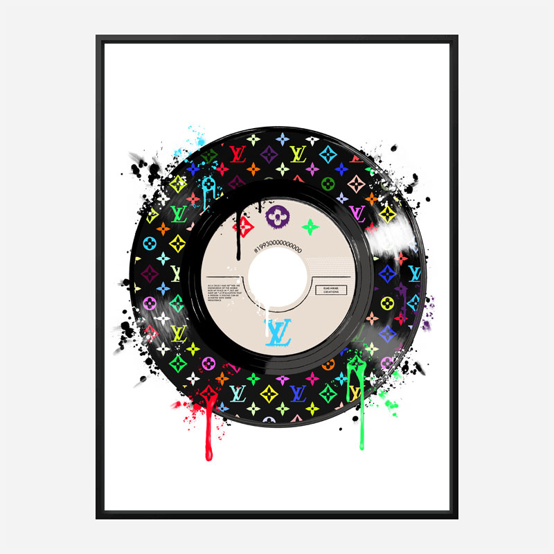 Multicolor LV Record Art Print Multicolor LV Record Art Print