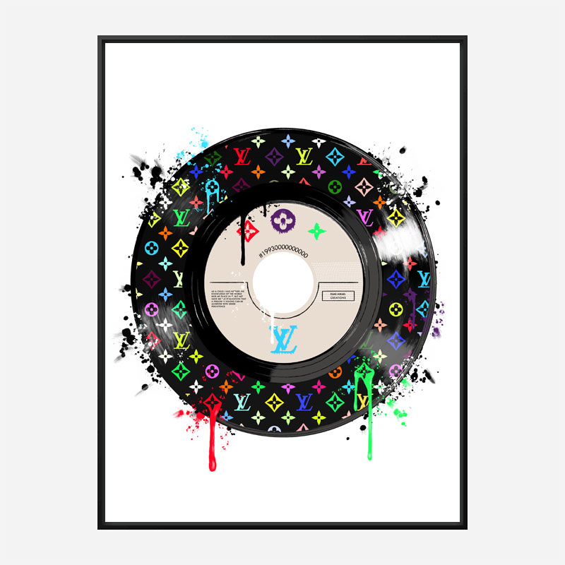 Multicolor LV Record Art Print Multicolor LV Record Art Print