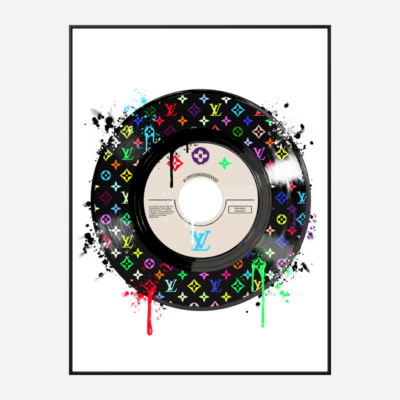 Multicolor LV Record Art Print