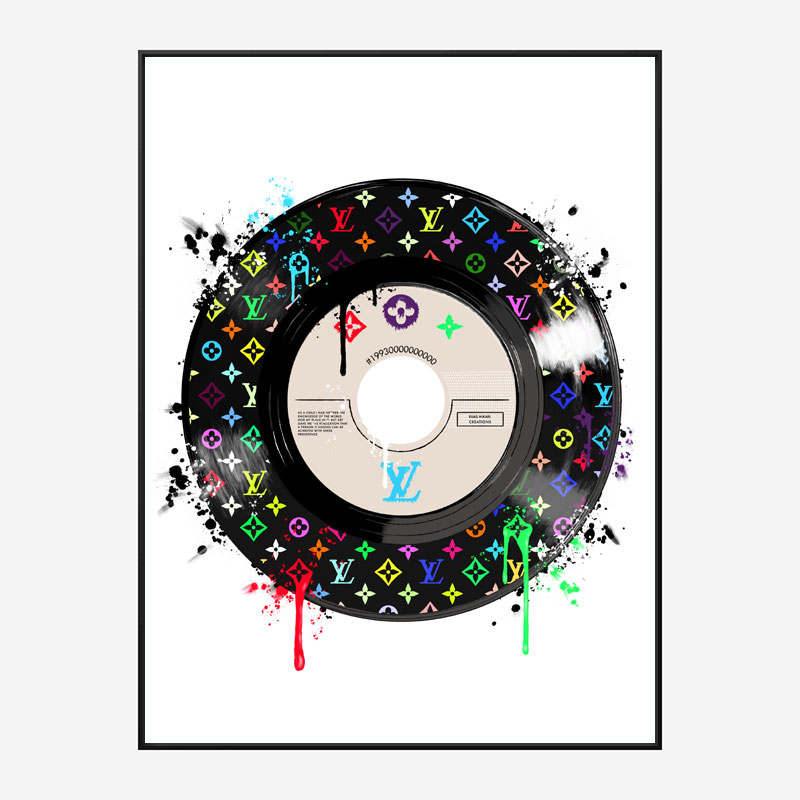 Multicolor LV Record Art Print Multicolor LV Record Art Print
