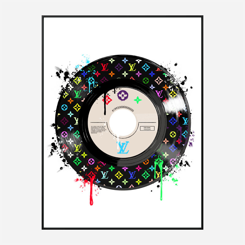 Multicolor LV Record Art Print Multicolor LV Record Art Print