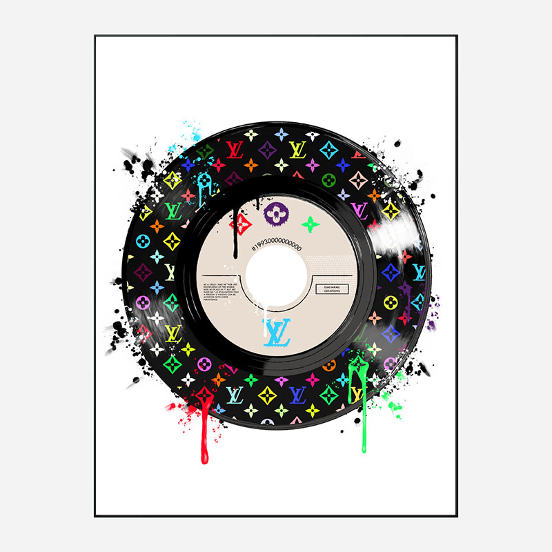 Multicolor LV Record Art Print Multicolor LV Record Art Print
