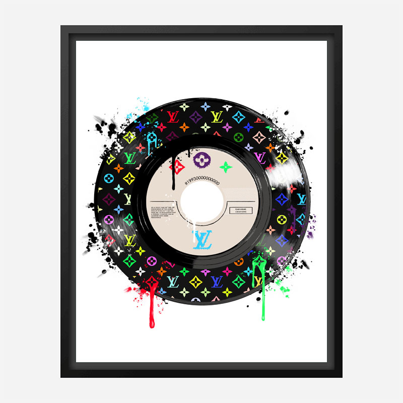 Multicolor LV Record Art Print Multicolor LV Record Art Print